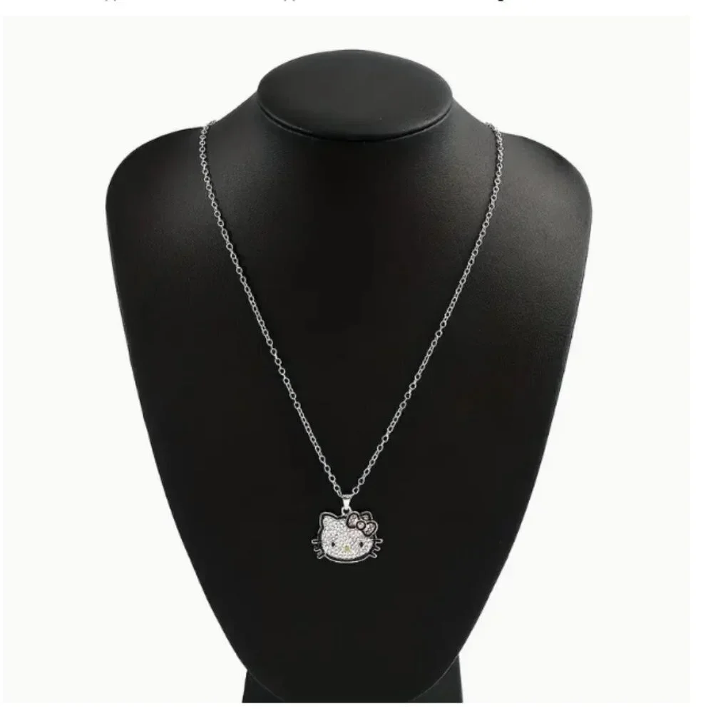 Sanrio Series Hello Kitty Charms Pendants Crystal Necklace #0901 - Picture 2 of 3
